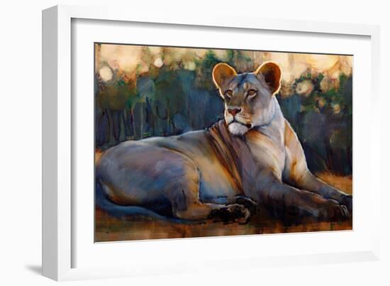 Chyulu Dawn, 2021, (oil on canvas)-Mark Adlington-Framed Giclee Print