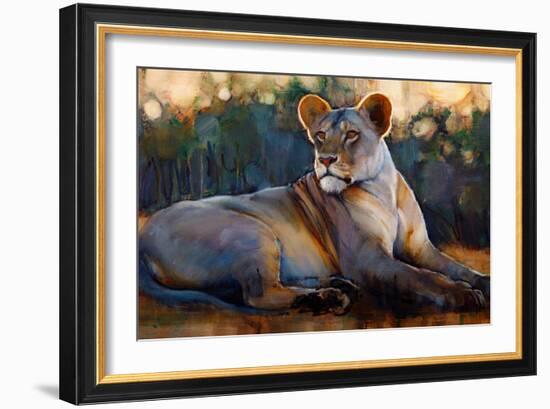 Chyulu Dawn, 2021, (oil on canvas)-Mark Adlington-Framed Giclee Print