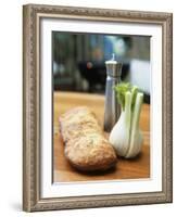 Ciabatta, Fennel Bulb and Pepper Shaker, Barbecue Behind-Véronique Leplat-Framed Photographic Print