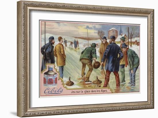 Cibils Card Featuring Curling-null-Framed Giclee Print