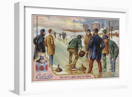 Cibils Card Featuring Curling-null-Framed Giclee Print