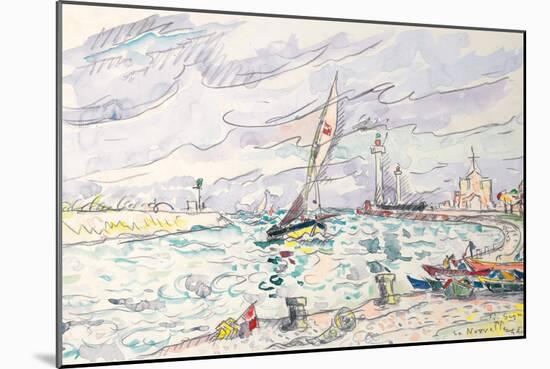 Ciboure, Saint-Jean-De-Luz, 1920 (W/C and Chalk on Paper Laid Down on Board)-Paul Signac-Mounted Giclee Print