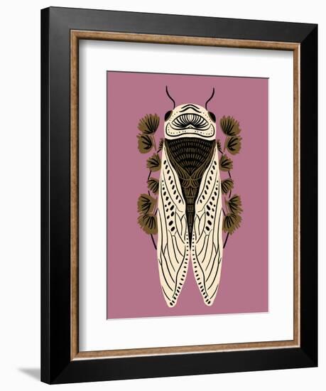 Cicada on Mauve-Tara Reed-Framed Art Print