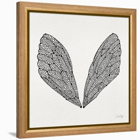Cicada Wings in Black Ink-Cat Coquillette-Framed Premier Image Canvas