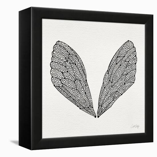 Cicada Wings in Black Ink-Cat Coquillette-Framed Premier Image Canvas