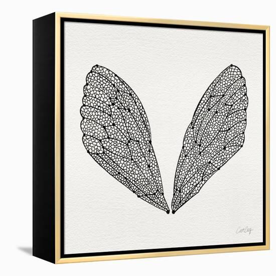 Cicada Wings in Black Ink-Cat Coquillette-Framed Premier Image Canvas