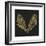 Cicada Wings in Gold Ink on Black-Cat Coquillette-Framed Giclee Print