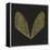 Cicada Wings in Gold Ink on Black-Cat Coquillette-Framed Premier Image Canvas