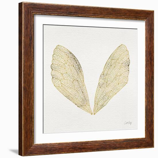 Cicada Wings in Gold Ink-Cat Coquillette-Framed Giclee Print