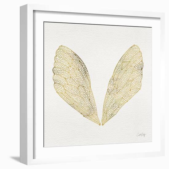 Cicada Wings in Gold Ink-Cat Coquillette-Framed Giclee Print