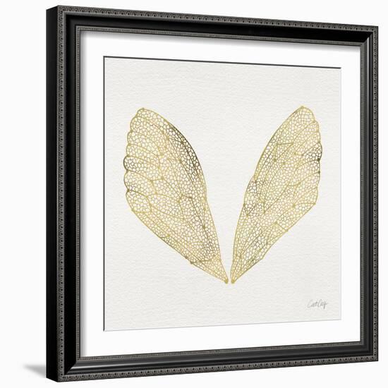 Cicada Wings in Gold Ink-Cat Coquillette-Framed Giclee Print