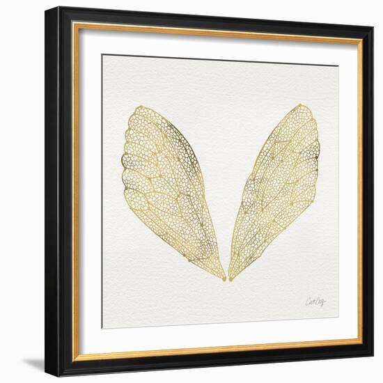 Cicada Wings in Gold Ink-Cat Coquillette-Framed Giclee Print