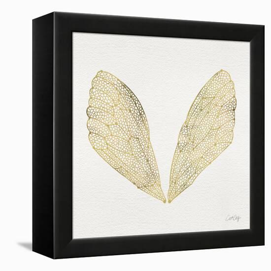 Cicada Wings in Gold Ink-Cat Coquillette-Framed Premier Image Canvas