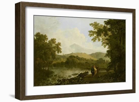 Cicero and His Friends, Atticus and Quintus, at His Villa at Arpinum, 18th Century-Richard Wilson-Framed Giclee Print