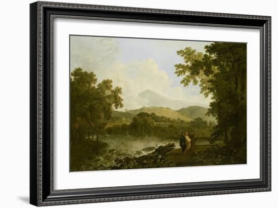 Cicero and His Friends, Atticus and Quintus, at His Villa at Arpinum, 18th Century-Richard Wilson-Framed Giclee Print