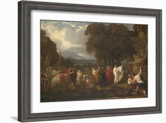 Cicero Discovering the Tomb of Archimedes, 1804-Benjamin West-Framed Giclee Print