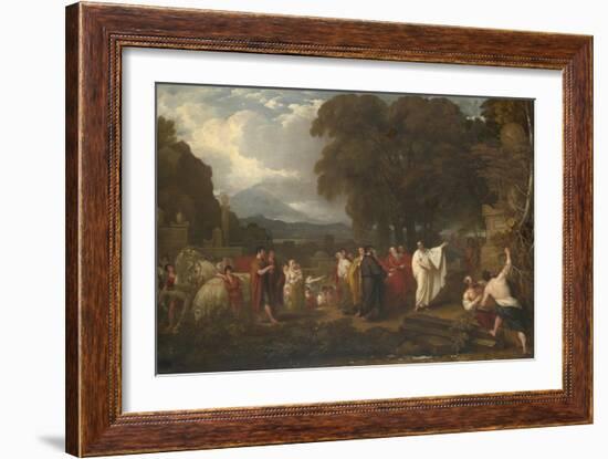 Cicero Discovering the Tomb of Archimedes, 1804-Benjamin West-Framed Giclee Print