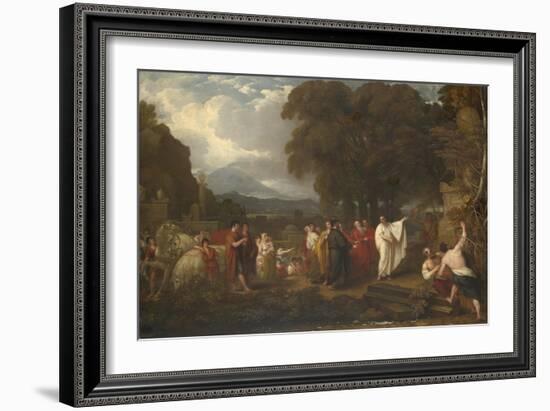 Cicero Discovering the Tomb of Archimedes, 1804-Benjamin West-Framed Giclee Print