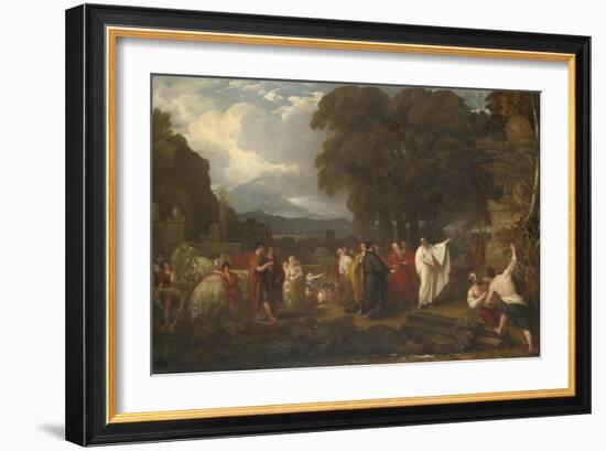 Cicero Discovering the Tomb of Archimedes, 1804-Benjamin West-Framed Giclee Print