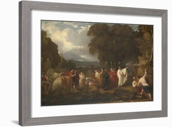 Cicero Discovering the Tomb of Archimedes, 1804-Benjamin West-Framed Giclee Print