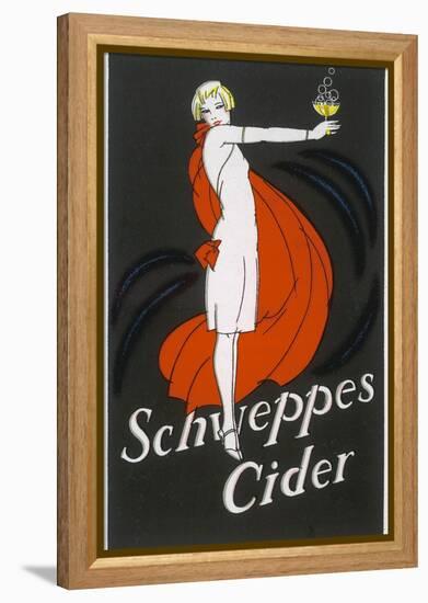 Cider an Elegant Lady Holding Out a Glass of Bubbling Cider-null-Framed Premier Image Canvas