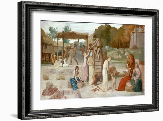 Cider, c.1864-Pierre Puvis de Chavannes-Framed Giclee Print