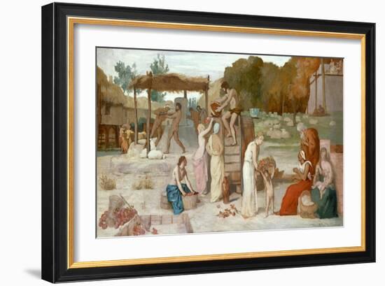 Cider, c.1864-Pierre Puvis de Chavannes-Framed Giclee Print