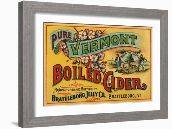 Cider Label-null-Framed Premium Giclee Print