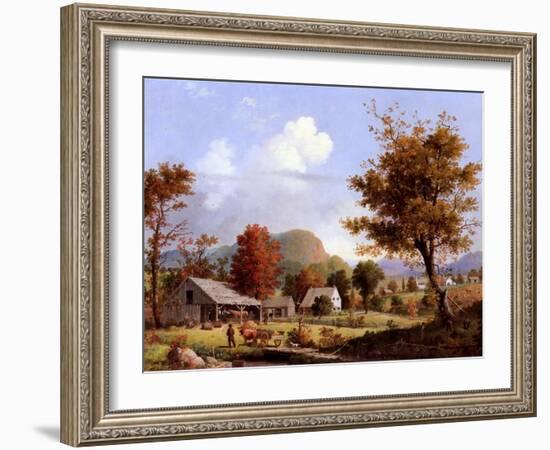 Cider Pressing, 1855-George Henry Durrie-Framed Giclee Print