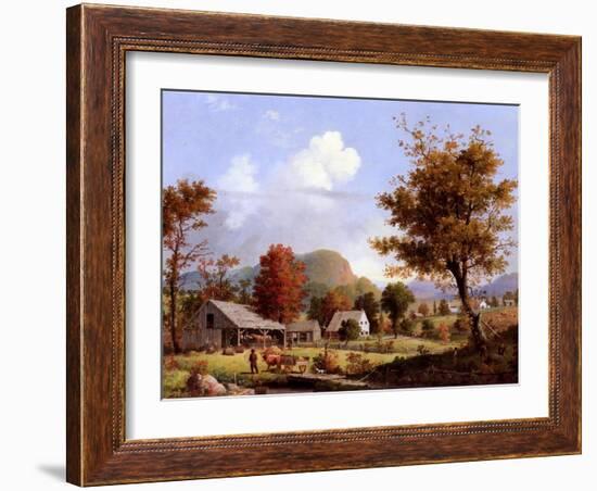 Cider Pressing, 1855-George Henry Durrie-Framed Giclee Print