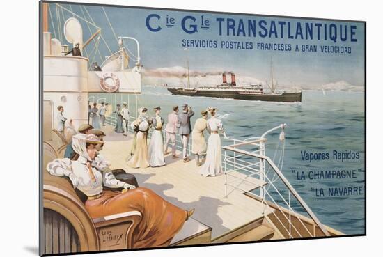 Cie. Gle. Transatlantique, circa 1910-Louis Lessieux-Mounted Giclee Print