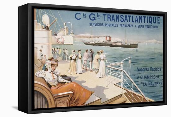 Cie. Gle. Transatlantique, circa 1910-Louis Lessieux-Framed Premier Image Canvas