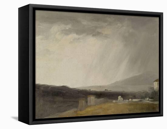 Ciel à la Villa Borghèse : temps de pluie-Pierre Henri de Valenciennes-Framed Premier Image Canvas