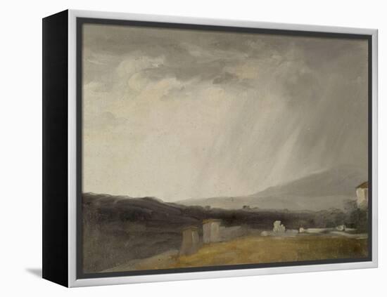 Ciel à la Villa Borghèse : temps de pluie-Pierre Henri de Valenciennes-Framed Premier Image Canvas