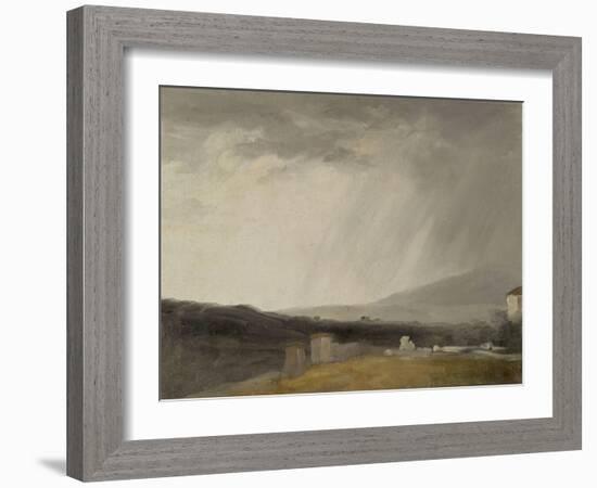 Ciel à la Villa Borghèse : temps de pluie-Pierre Henri de Valenciennes-Framed Giclee Print