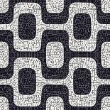 Abstract Black And White Pavement Pattern-cienpies-Art Print