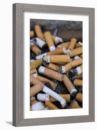 Cigarette Ends-Mark Williamson-Framed Photographic Print