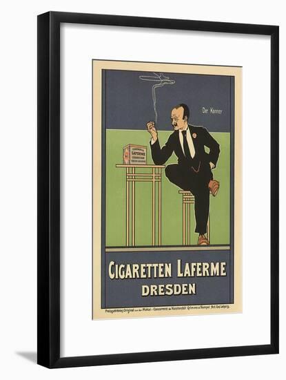 Cigaretten Laferme, Dresden, c.1897-Fritz Rehm-Framed Giclee Print