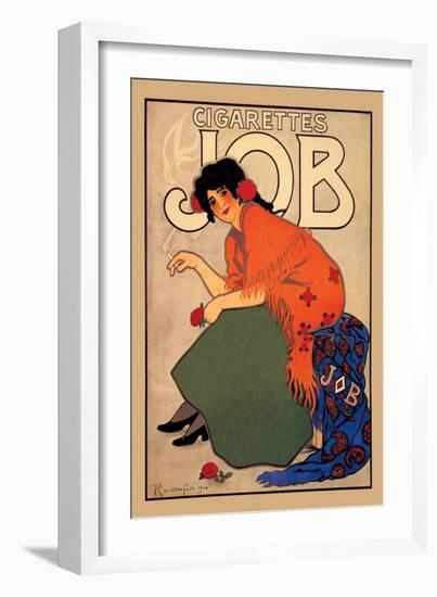 Cigarettes Job-Alphonse Mucha-Framed Art Print