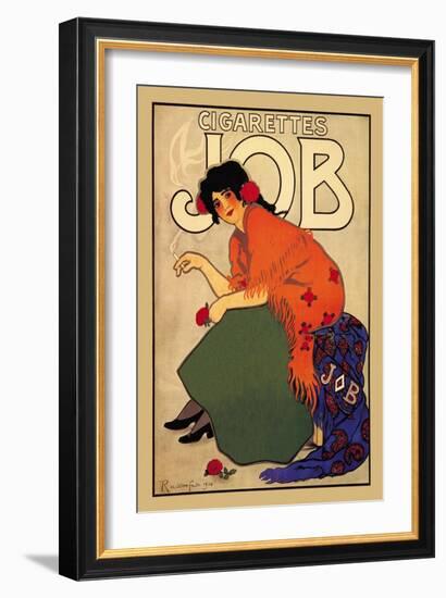 Cigarettes Job-Alphonse Mucha-Framed Art Print