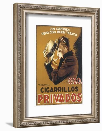 Cigarillos Privados-Achille Luciano Mauzan-Framed Art Print