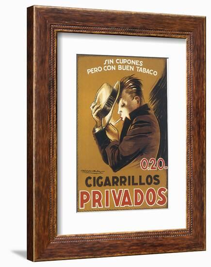 Cigarillos Privados-Achille Luciano Mauzan-Framed Art Print