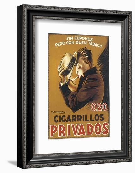 Cigarillos Privados-Achille Luciano Mauzan-Framed Art Print