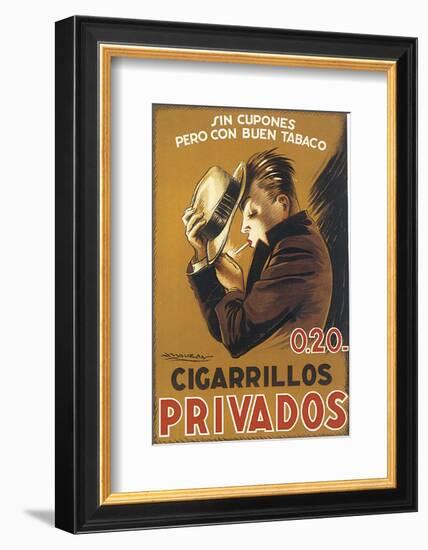 Cigarillos Privados-Achille Luciano Mauzan-Framed Art Print