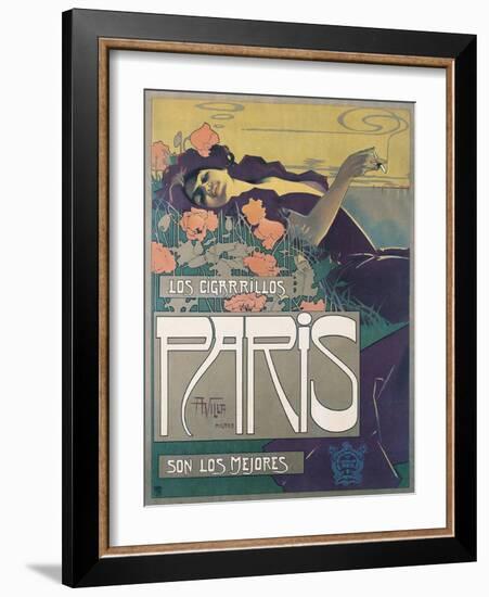 Cigarrillos Paris Son Los Mejores (Paris Cigarillos are the Best!)-Aleardo Villa-Framed Giclee Print