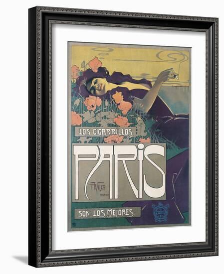 Cigarrillos Paris Son Los Mejores (Paris Cigarillos are the Best!)-Aleardo Villa-Framed Giclee Print