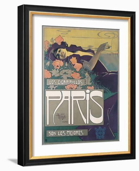 Cigarrillos Paris Son Los Mejores (Paris Cigarillos are the Best!)-Aleardo Villa-Framed Giclee Print