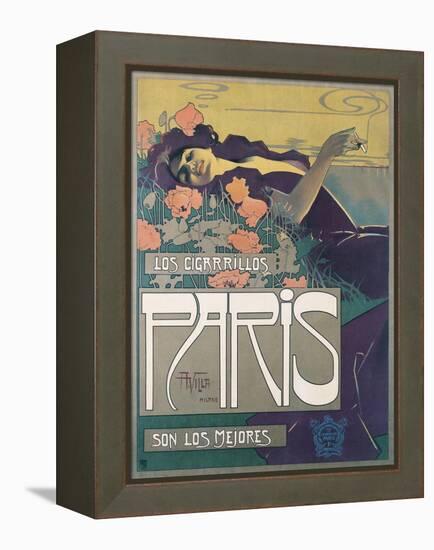 Cigarrillos Paris Son Los Mejores (Paris Cigarillos are the Best!)-Aleardo Villa-Framed Premier Image Canvas