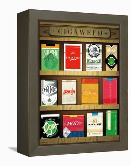 Cigaweed Brand Display-JJ Brando-Framed Stretched Canvas