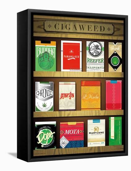 Cigaweed Brand Display-JJ Brando-Framed Stretched Canvas